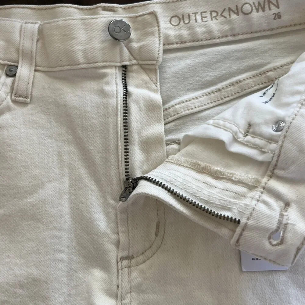 Outerknown OK‎ S.E.A. Jeans Fillmore Natural Boyfriend Shorts Size 26 NEW
